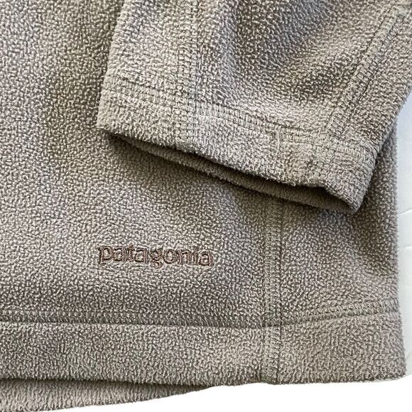PATAGONIA SYNCHILLA 1/4 ZIP FLEECE TAN SIZE MEDIUM - Picture 4 of 5